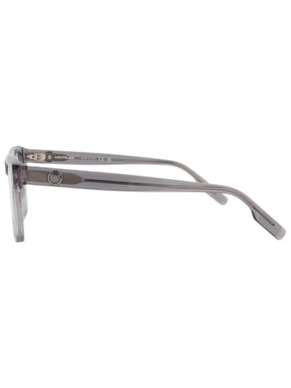 New Montblanc Mens Square/Rectangle Grey Grey Transparent Fashion Designer Eyegl